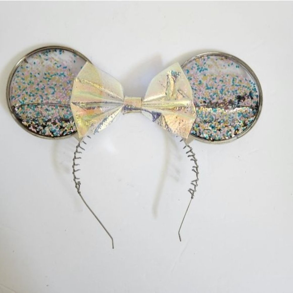 Minnie Mouse Shaker Ears Headband Clear Sequin Ears